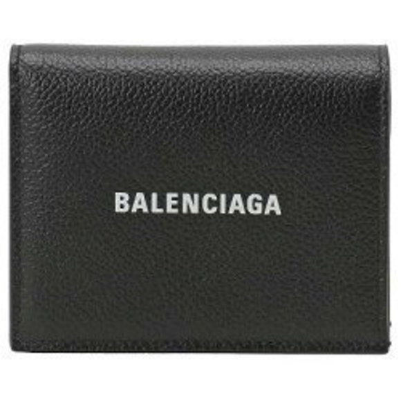 BALENCIAGA Bifold Wallet Coin Black Cash Card Holder - Picture 1 of 3
